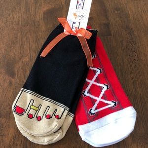 Koi fashion feet socks in chili red